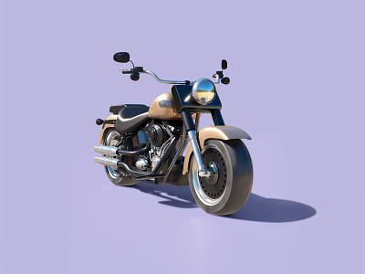 Moto 3D - Blender - Harley-Davidson 3d 3dmodel 3dmoto blender graphic design harley davidson isometric minimalist model moto motocycle purple