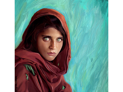 Afghan girl design graphic graphic design illustrator photography photoshop