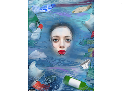 Plastic bath procreate photoshop illustration