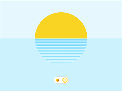 ☀️ Sunrise 2 Sunset Toggle Switch 🌙 ✨ animation app color dark dark light mode design illustration interaction light moon motion sun switch toggle ui ux
