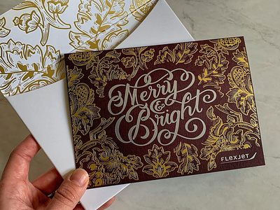 Detailed Holiday Card branding cleveland floral hand-lettering handdrawn handlettering illustration lettering typography vintage