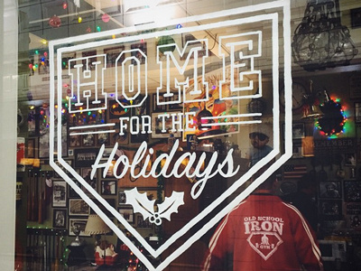 Home for the Holidays Window Painting