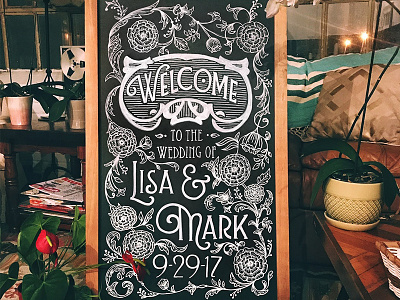 Art Nouveau Wedding Welcome Sign