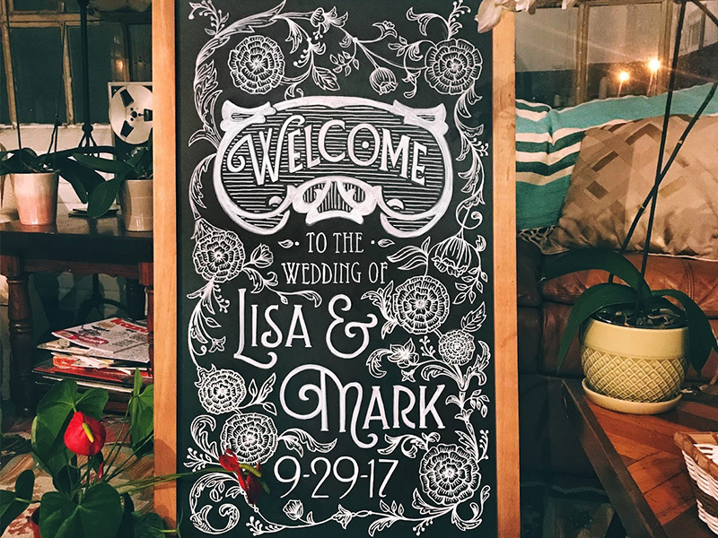Art Nouveau Wedding Sign by Lisa Quine on Dribbble