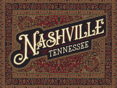 Nashville Rug in Procreate apple pencil ipad art lettering nashville pattern procreate stippling textile