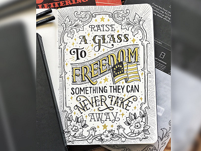 Hamilton Quote america beer broadway drinking freedom glass hamilton hand lettering typography usa