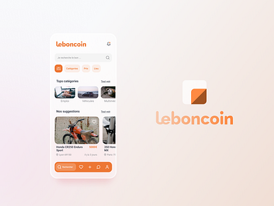 App exploration #1 - leboncoin app app design blur blurry design logo redesign ui ui design uiux ux website