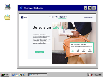 Retrodesign exploration - the talentist 👥 design illustration retro design website