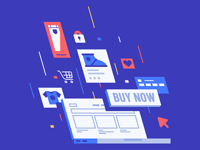 Online Shopping animation buy design ecommerce flat illustration motion online shopping typography vector web