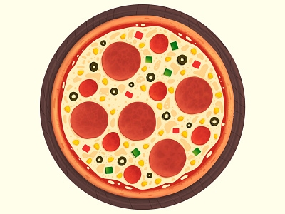 pizza food illustration pizza vector