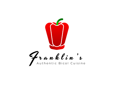 Franklin's Authentic Bicol Cuisine Design Idea bellpepper blance chili logo restaurantlogo toque toqueblance