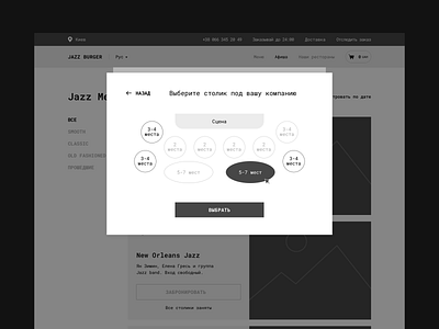 Restaurant Website Wireframe