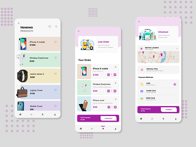 ecommerce product order checkout screens app design checkout checkout screen ecommerce ecommerce design electric electric mobile ui electric screen electric store mobile app mobile design mobile ui modern ui order order screen payment payment screen product product page product screen