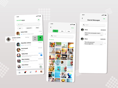 Whatsapp clone app android app design chat clone design flutter app flutter app development ios media messages mobile mobile app mobile design mobile ui ux modern ui starred ui whatsapp whatsapp clone whatsapp redesign