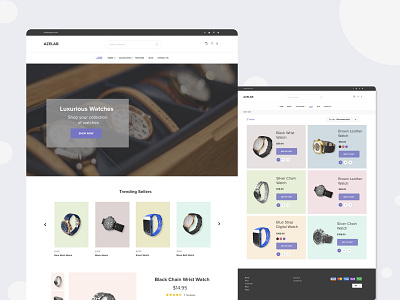 Shopify homepage category UI