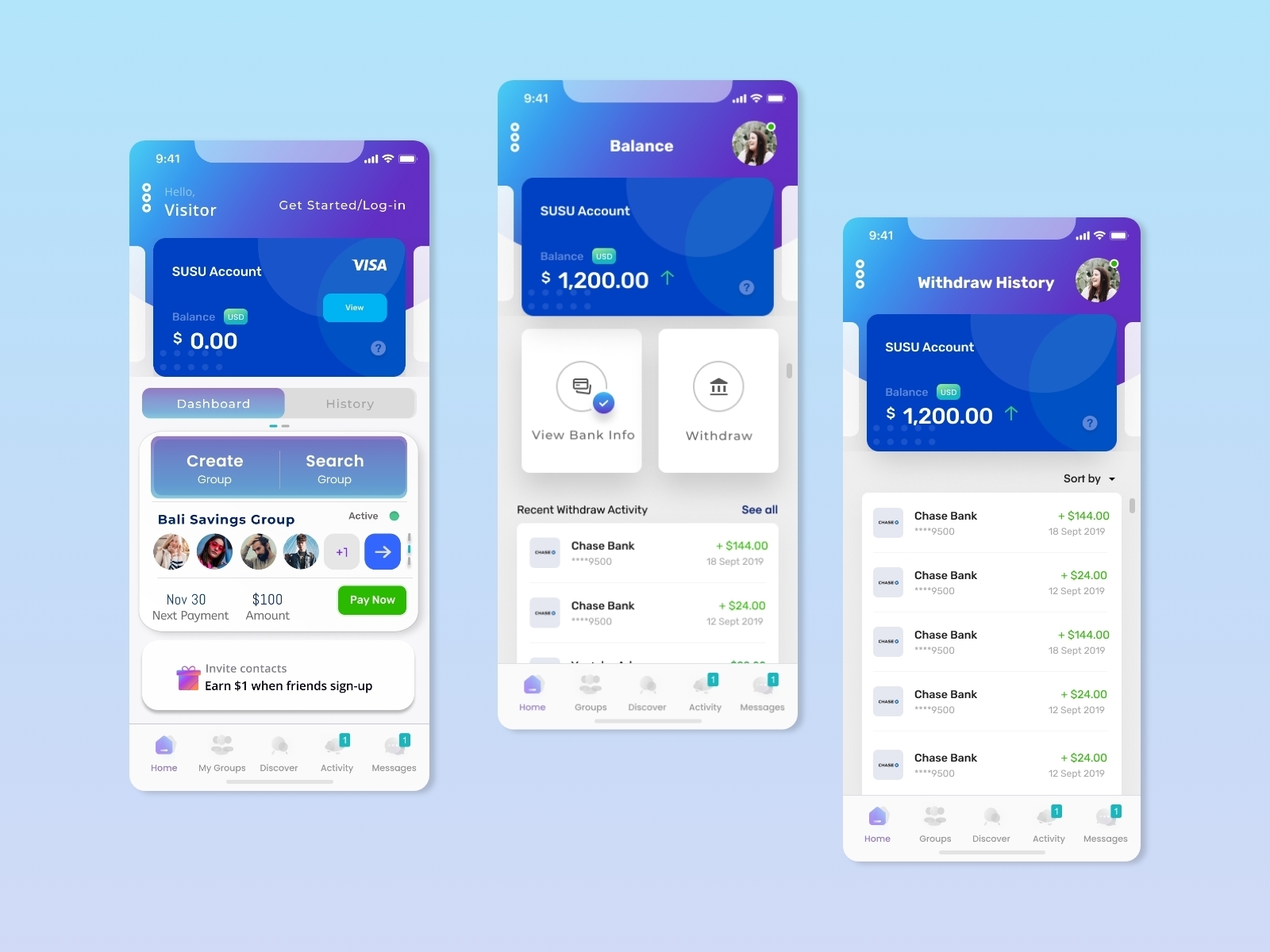 Fintech App Design by Kanika Banvet on Dribbble