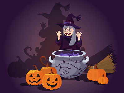 Happy Halloween! 2d 2d art art character character design halloween illustration pumpkin witch