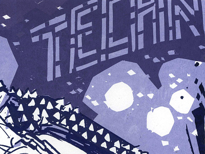 Villain 09 Tease illustration print screen print versus villain