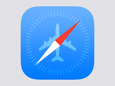 Offline Pages Icon airplane blue browser compas icon ios ios7 offline pages safari
