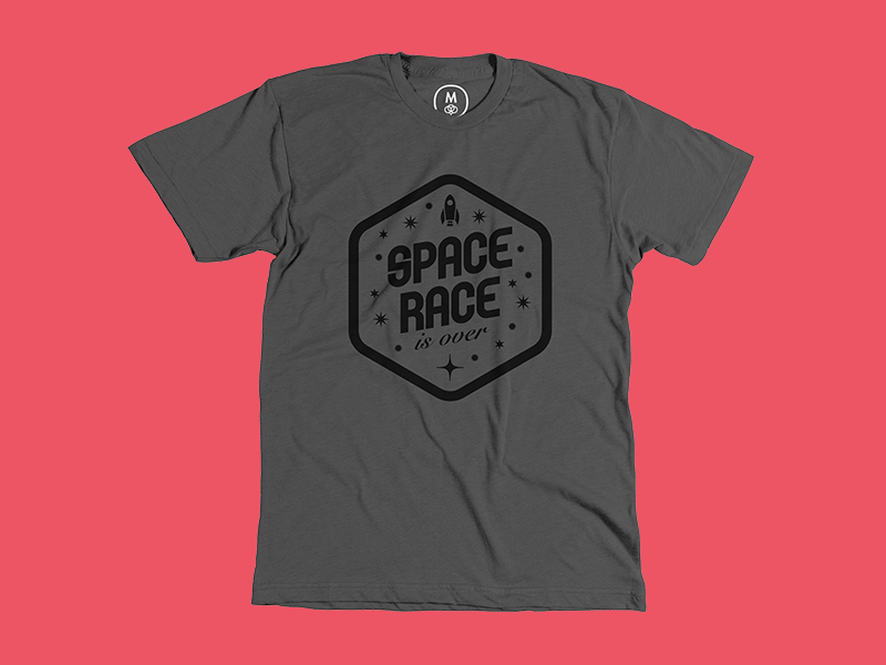 Space Race T-Shirt space race tshirt t-shirt gray cottonbureau black