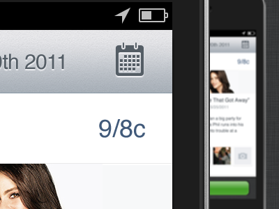Top Nav calendar iphone nav
