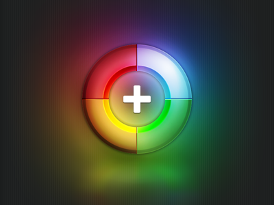 Shiny Google+ google plus icon shiny round