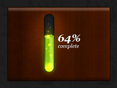 Toxic progress bar 3D toxic progress bar green waste bubbles wood 3d