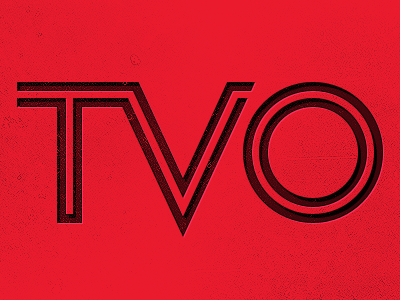 TVO lettering logotype red tv
