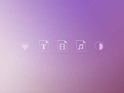 Just some icons contrast icons music text video violet wifi