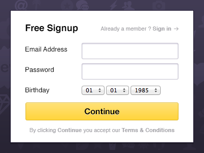 Signup