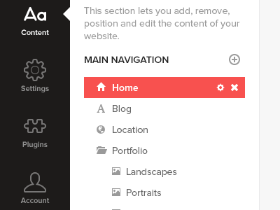 Sidebar Navigation