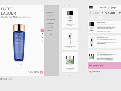Cosmetic Website Scamp cosmetics desktop mobile scamp wip