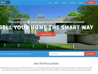 Quick mock up for a property site concept web