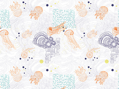 Pattern play - part 2 jellyfish pattern seaworld surfacedesign