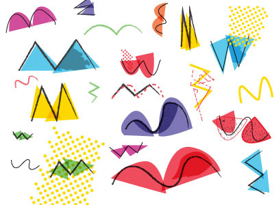 Boobies! colourful illustration illustrator pattern