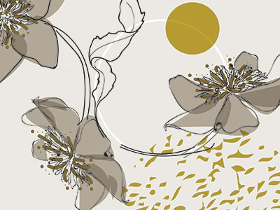 Part of working pattern floral illustrator line pattern surfacedesign