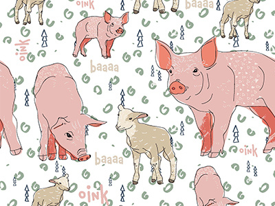 Farm animals pattern play