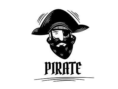 Black Beard art captain comic drawing illustration pirate vector
