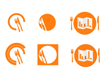 MyPlateTracker Icon Concepts flat food icons logo orange ui