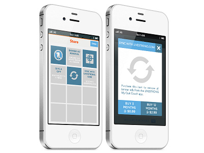 MyCalorie Tracker Store apps flat ios mobile ui ux