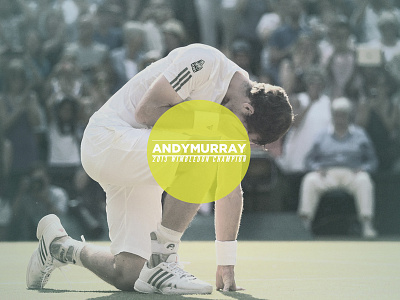 Andy Murray Wimbledon Champ 2013 design graphic design inspiration poster texture typography