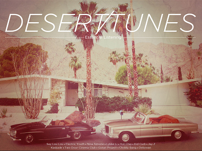 Desert/tunes album cover desert graphic design music palm springs tunes