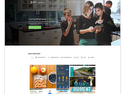 Demand Media Content Solution flat graphic design interactive ui ux website