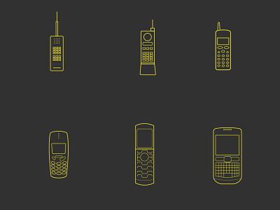 Telephone Icons graphic design graphics illustrator line icons