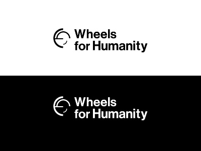 Wheels For Humanity Logo B W circle concepts fresh logo modern motion neue haas grotesk display std ngo san serif font