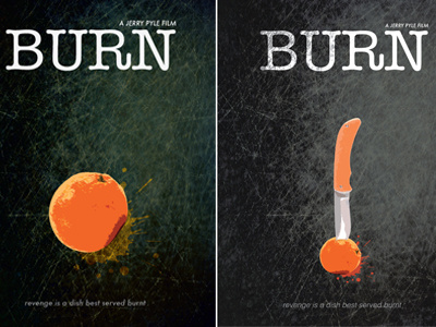 Burn - Short film graphic grunge illustrator photoshop poster print texture