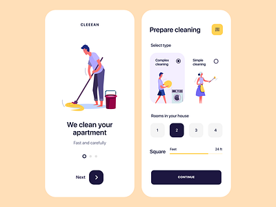 Cleaning company app android app app app design design ios app mobile mobile design