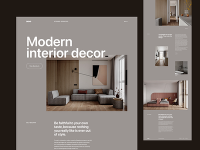 Interior Landing page