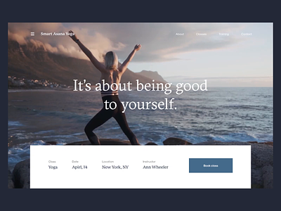 Yoga Website clean design flat hero minimal ui ui ux ux webdesign website website design yoga yoga app