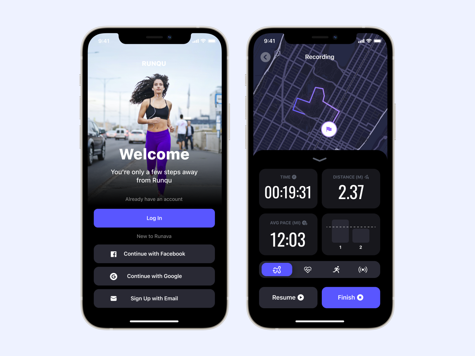 Fitness App Running Tracker by Alex on Dribbble